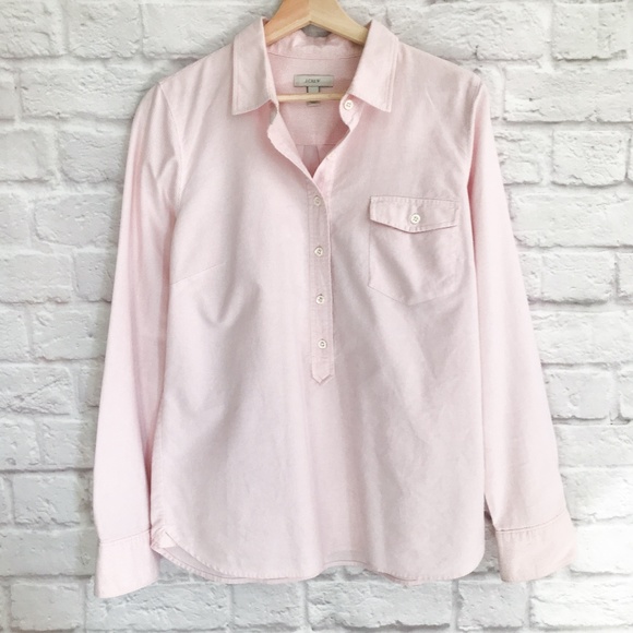 J. Crew Tops - J. Crew Stripe Oxford Popover